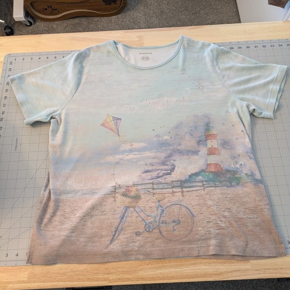 ** NO LONGER FOR SALE ** Women's Beach-themed Top